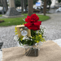 A21-Arranjo Rosa/Chocolate.