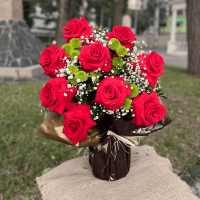 B05-Buquê 9 Rosas Colombianas.