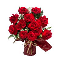 B35-Buquê 12 Rosas Colombianas Trabalhadas