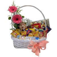 C12-Cesta Café da Manhã Gerbera